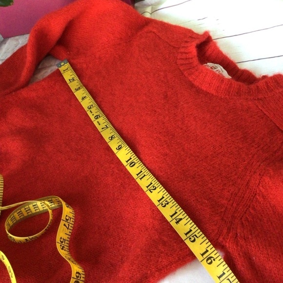 Alan Pain Chunky Red Shetland Wool Vintage Unisex Pullo Size M Sweater - Picture 5 of 8